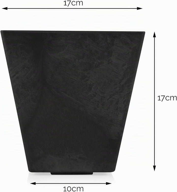 Artstone - Balkonkasten - Ella - Schwarz - Länge 55 cm, 55x17x17 cm, TER-107824