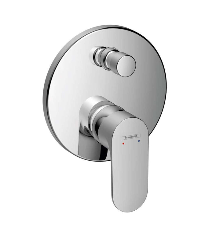 hansgrohe Wannenarmatur Rebris S, Unterputz Badarmatur für 2 Funktionen, Chrom Chrom Wanne / integri