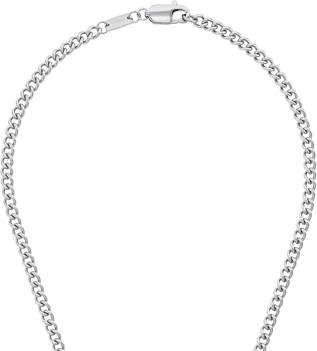 s.Oliver Kette mit Anhänger Edelstahl Herren Halsschmuck, 50 cm, Silber, Kreuz, Kommt in Schmuck Ges