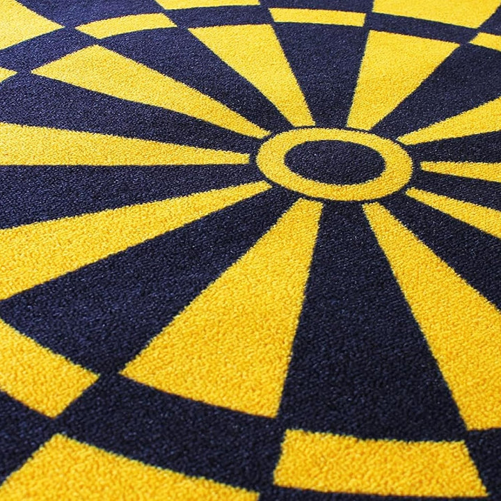 Kingpower Dartteppich mit Abwurflinie, Dart Zubehör mit Motiv, Dartmatte mit Oche, pflegeleichter Te