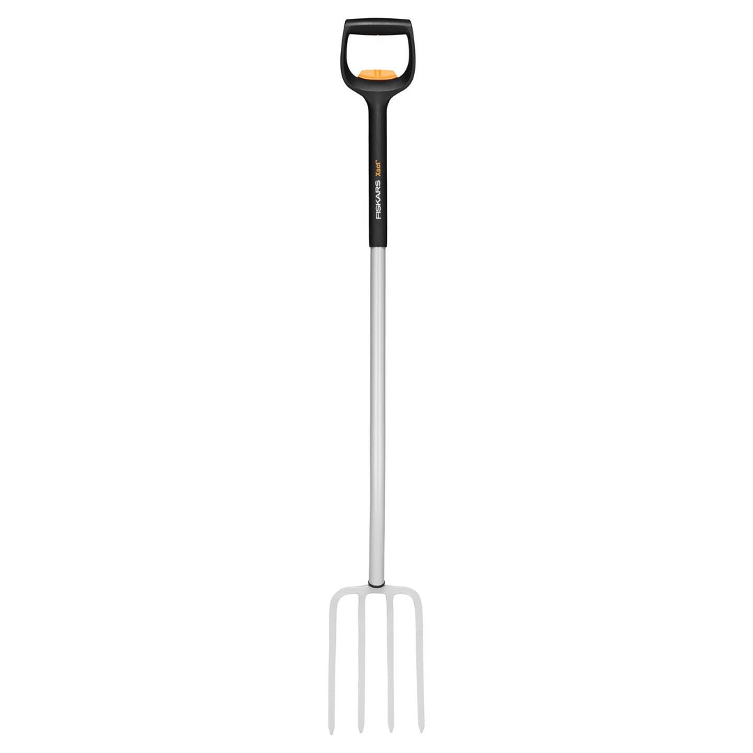Fiskars Teleskop-Spatengabel für Harte, steinige Böden, Mit 4 Zinken | Länge 1,10 m bis 1,30 m, Hoch