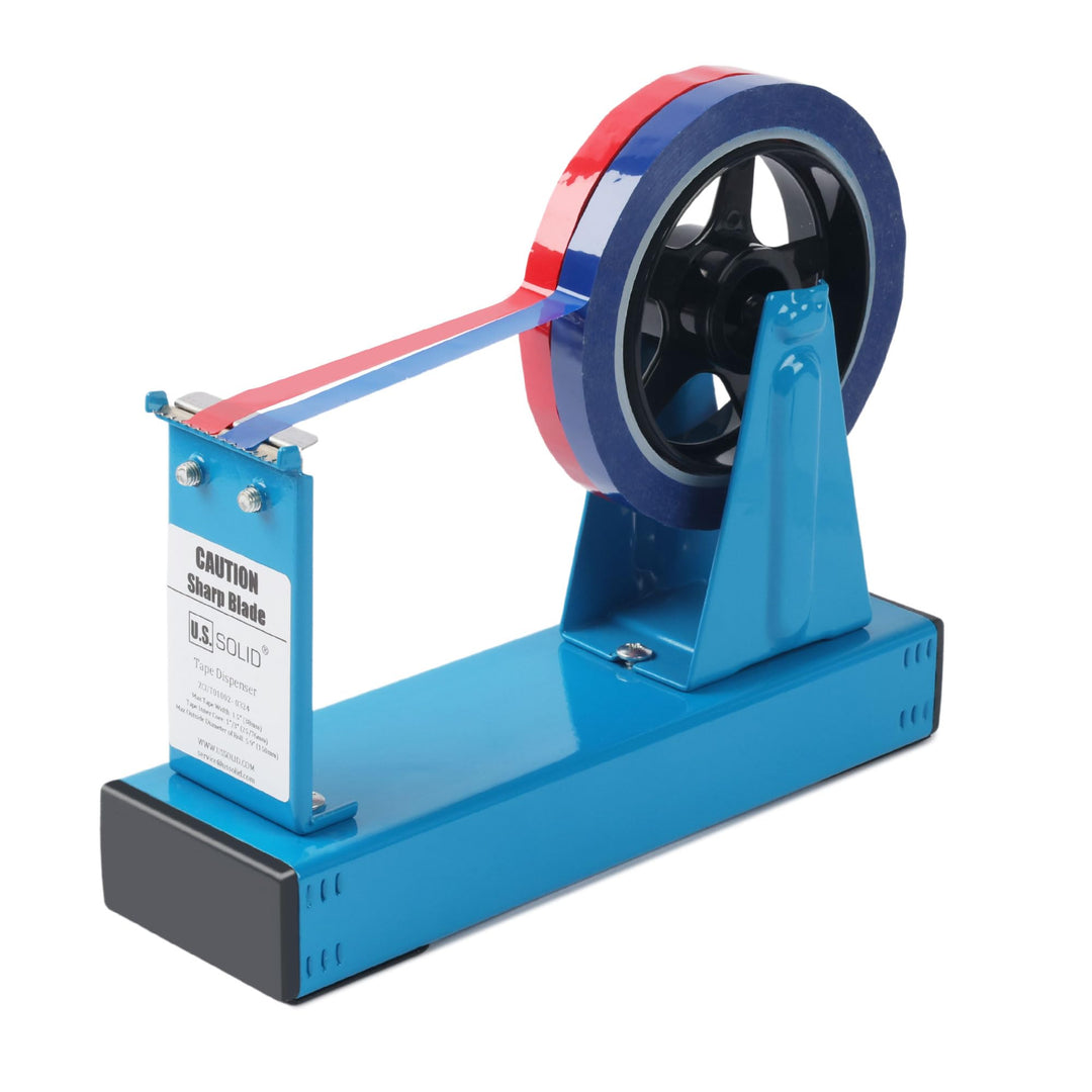 U.S. Solid Desktop-Multi-Roll-Klebebandabroller, 3,8 cm breit, 2,5 cm oder 7,6 cm Kern, Eisen, Blau