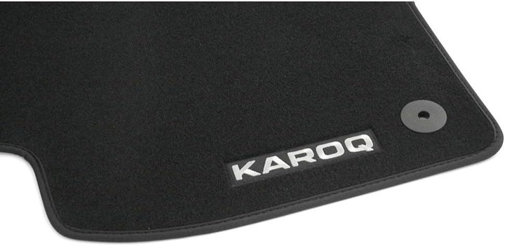 Skoda 57B061270 Prestige Textil Fussmatten Satz Premium Velours 4X Stoffmatten schwarz mit Karoq Sch