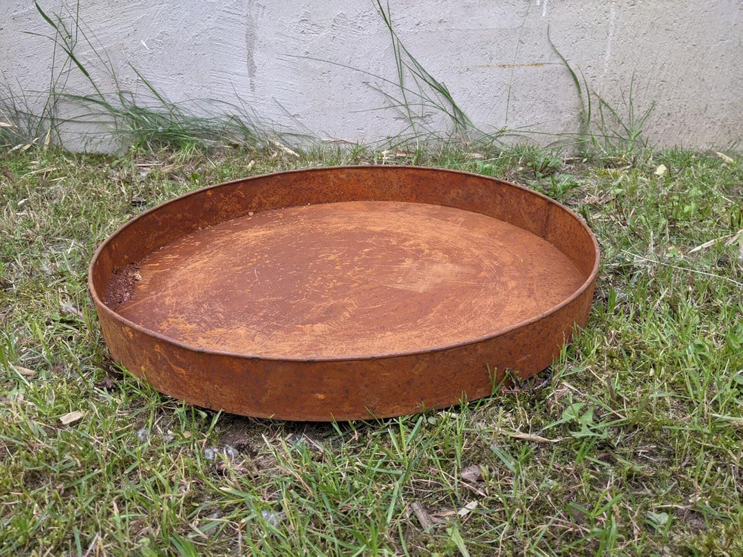 Garten Pflanzschale, Feuerschale Rost runden, echt gerostet, kein Lack 029054-1 (D40 H5cm), D40 H5cm