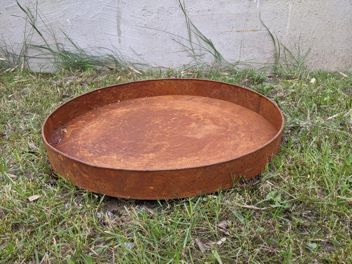 Garten Pflanzschale, Feuerschale Rost runden, echt gerostet, kein Lack 029054-1 (D60 H5cm), D60 H5cm