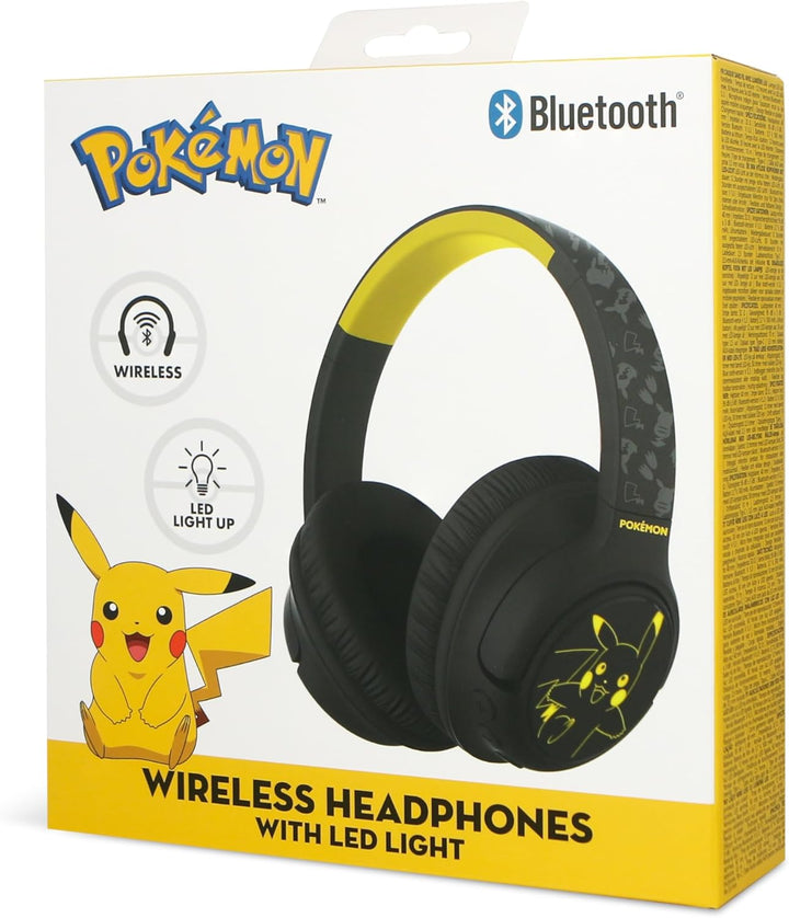 OTL Technologies Kabellose Kopfhörer Pokemon Pikachu faltbar mit LED-Licht