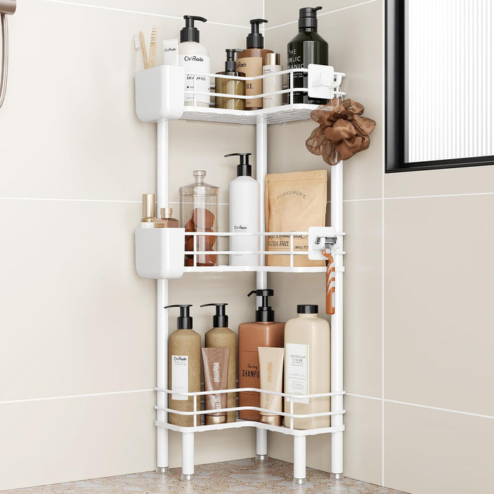 Orimade 3 Stück Duschregal Stehend Rostfrei,Ecke Duschablage Freistehende, Duschablage ohne Bohren f