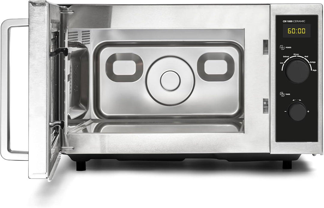 CASO CM1000 Ceramic, Gewerbemikrowelle, für Professionelle Gastronomie, Mikrowelle 1000 Watt stark,