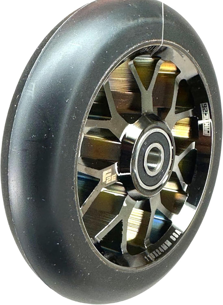 Fantic26 Spy7 Stunt Scooter Rolle I Trick I Tret I Kinder I Roller I Wheel I 110mm I ABEC-11 I Schne