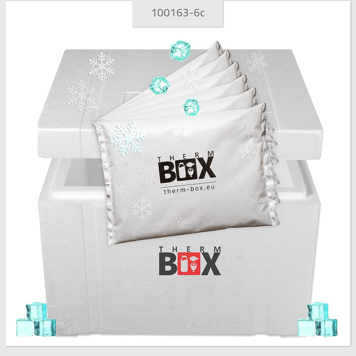 THERM BOX Styroporbox 28L bis 61,5L mit Kühlakkus für Kühlbox Verschiedene Grössen Transportbox Ther