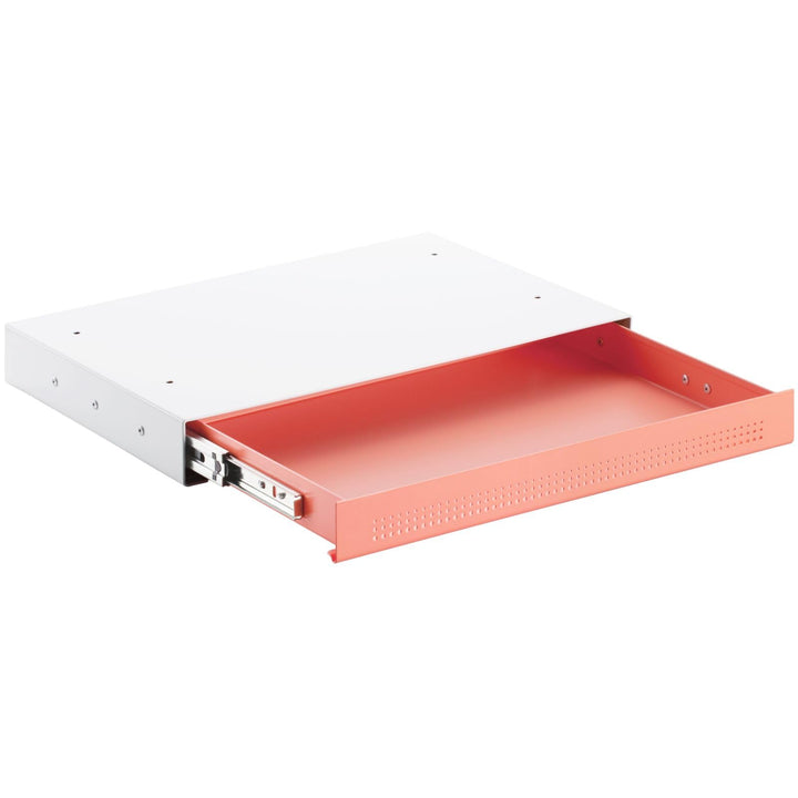 CAVO Dokumentenschublade aus Stahl 410 x 272 mm Koralle, weiss, Schreibtischschublade Unterbauschubl