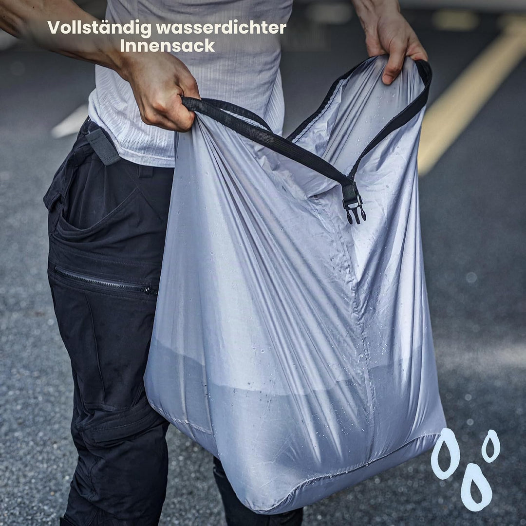 Rhinowalk Motorrad-Hecktasche, Reisegepäck, erweiterbare Motorrad-Helmtasche, 23 l–35 l, wasserdicht