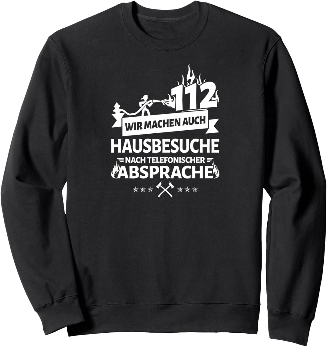 112 wir machen auch Hausbesuche Evolution Freiwillig Sweatshirt