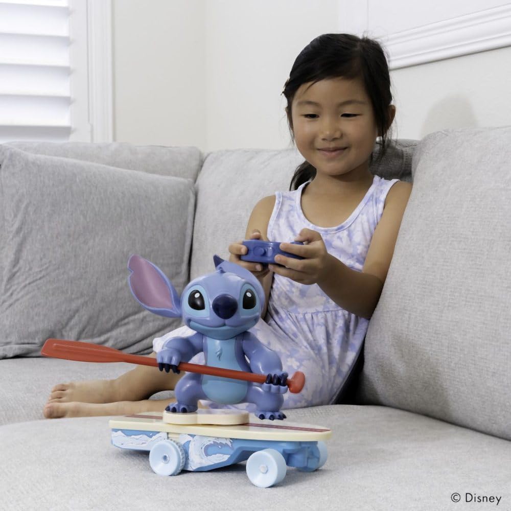 Jada Disney Stitch Surfer – Charakter dreht Sich um 360 ° – aufsteht von alleine – offiziell lizenzi