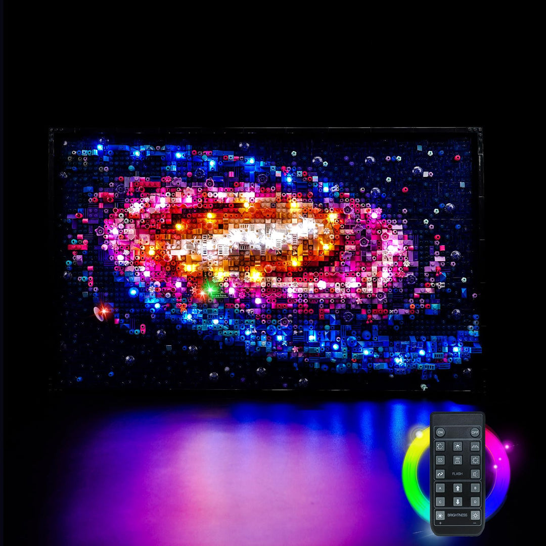 LocoLee Licht Kompatibel mit Lego Art Die Milchstrassen-Galaxie, Nur Lichter Set - Kein Modell, Fern