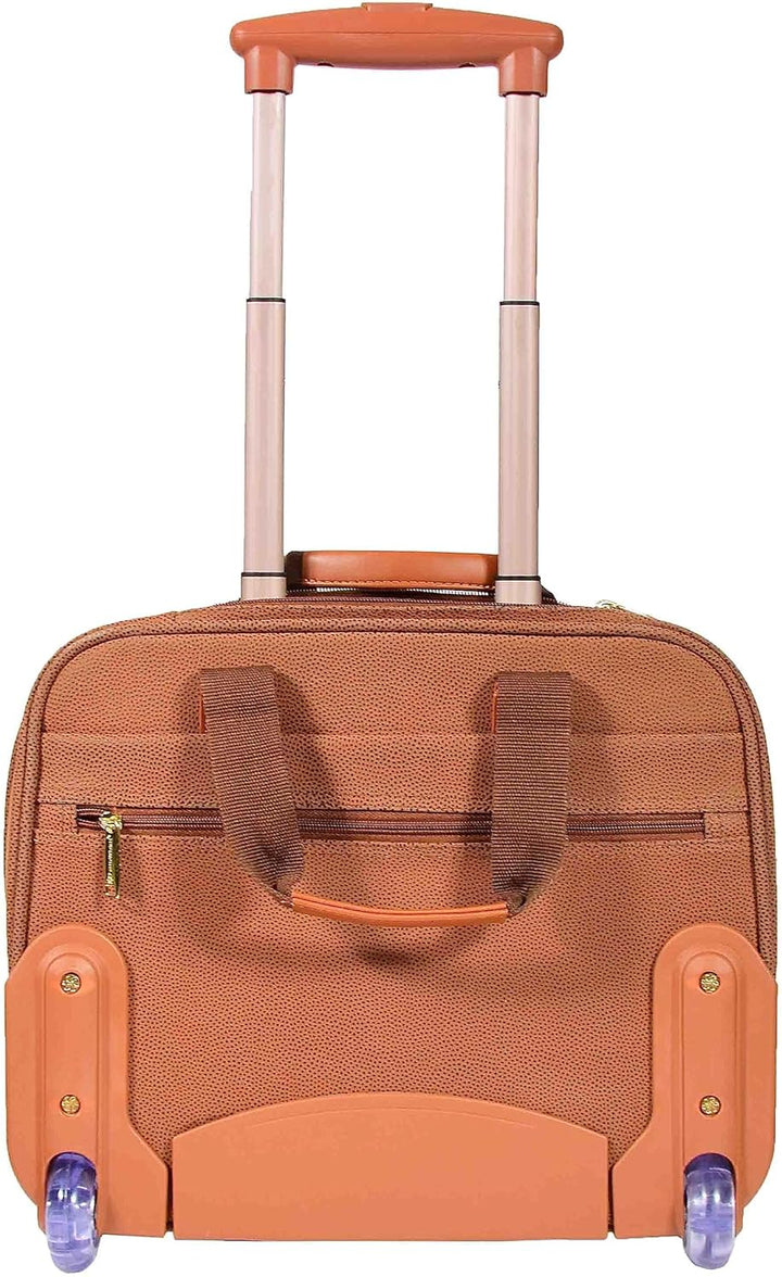 House Of Leather Reisetasche Organizer Pilotenkoffer mit Rollen Wildlederimitat Aktentasche Stil Cad