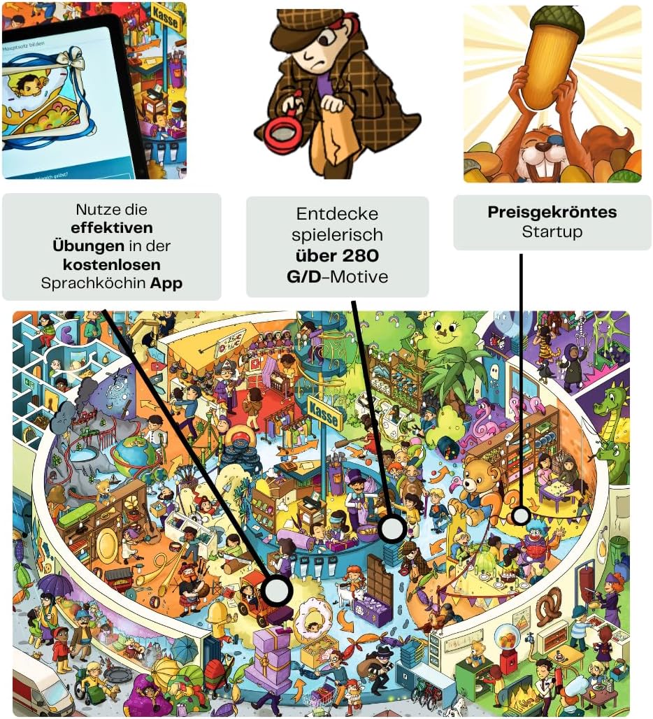 für Kinder 'Logopädie Spiele Sprachförderung Kindergarten' Hochwertig Illustriert [analog+digital nu