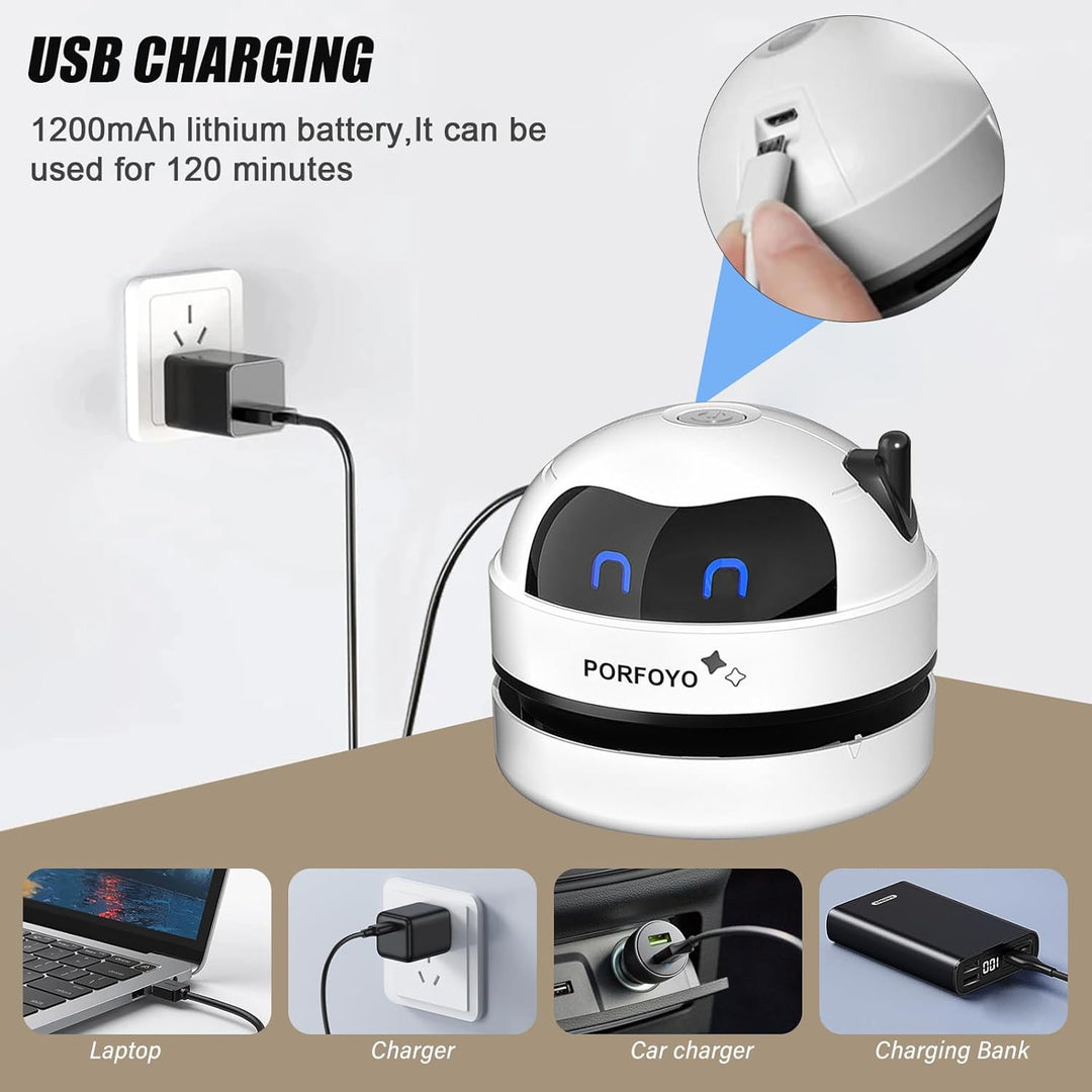 Tischstaubsauger, 2 Stück Mini Staubsauger, Tragbar Tischstaubsauger, Tisch Staubsauger USB Wiederau