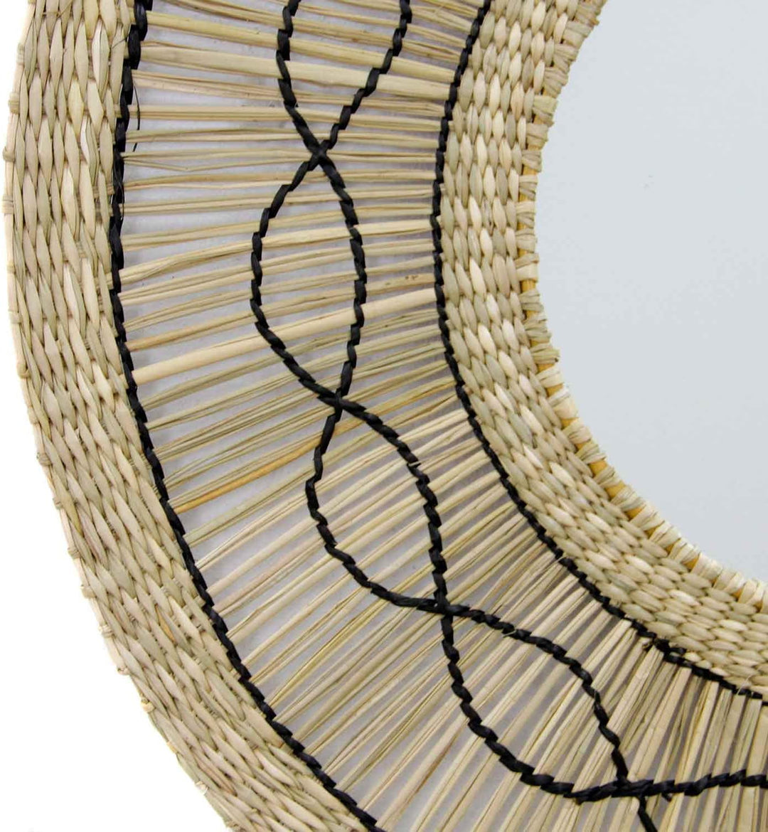 THINIA HOME Wandspiegel in Meeresalgen, rund, Durchmesser 55 cm
