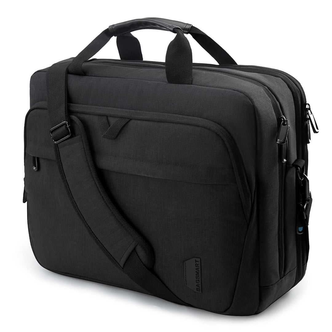 bagsmart 17,3-Zoll-Laptoptasche, Erweiterbare Aktentasche, Computertasche für Herren und Damen, Lapt