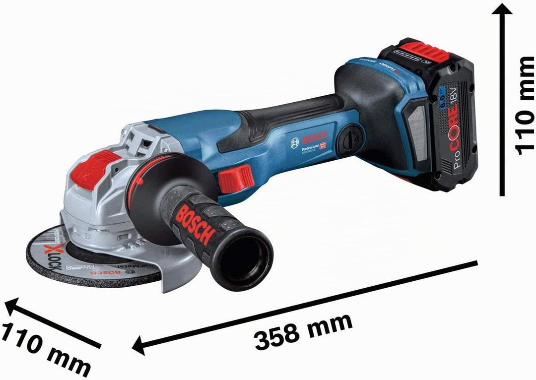 Bosch Professional 18V System BITURBO Akku-Winkelschleifer GWX 18V-15 C mit X-LOCK (inkl. Schutzhaub