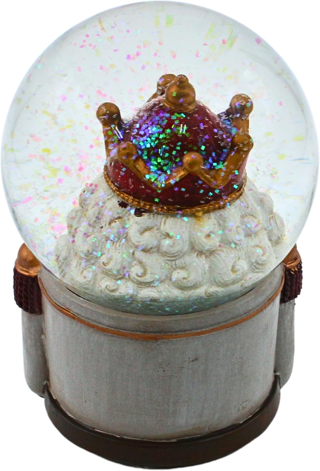 Dekohelden24 XL Hochwertige Glitterkugel - Schneekugel Schüttelkugel Nussknacker, aufwendig dekorier