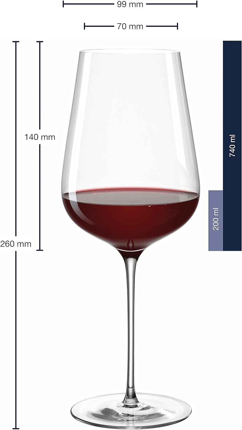 LEONARDO HOME 066411 Rotweinglas 740ml Brunelli 6er, Glas Rotweingläser, Rotweingläser