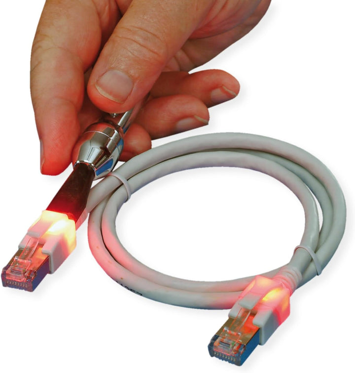EasyLan DualBoot® LED Detektor Pro, zur Spannungseinspeisung in Patchkabel, Akku