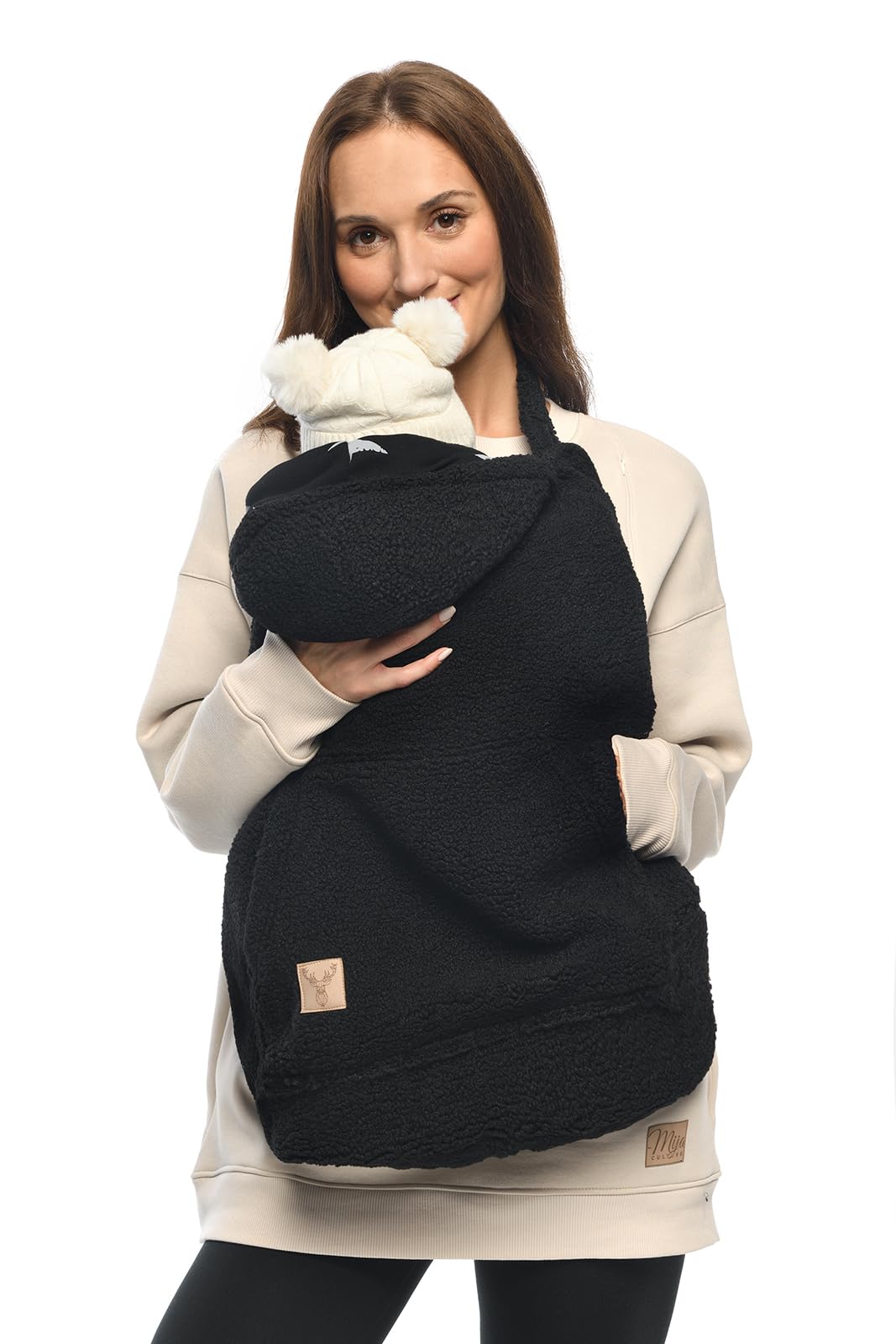 MijaCulture Tragecover M025 TEDDY – Universaler Bezug für Babytrage, Tragetuch &amp; Cape, Warmes Cover