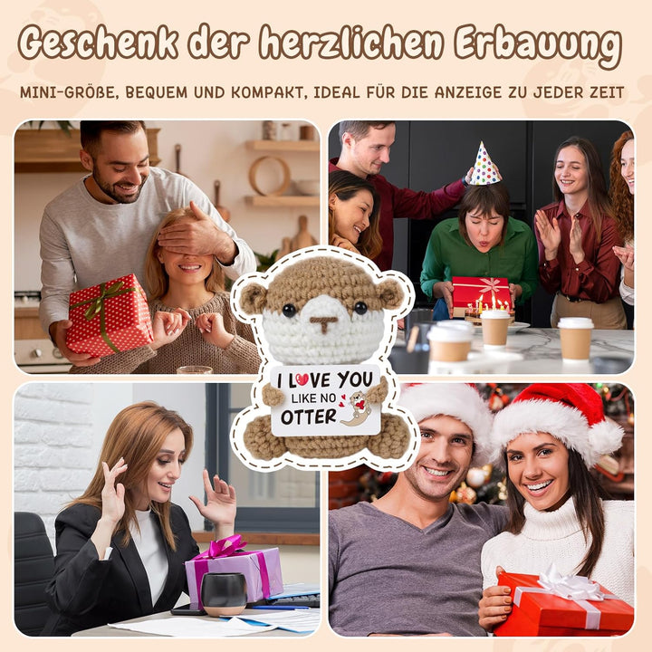 Geschenke für Frauen Männer, Partner Geschenk - Pocket Hug Positive Otter Ich Liebe Dich Geschenke,