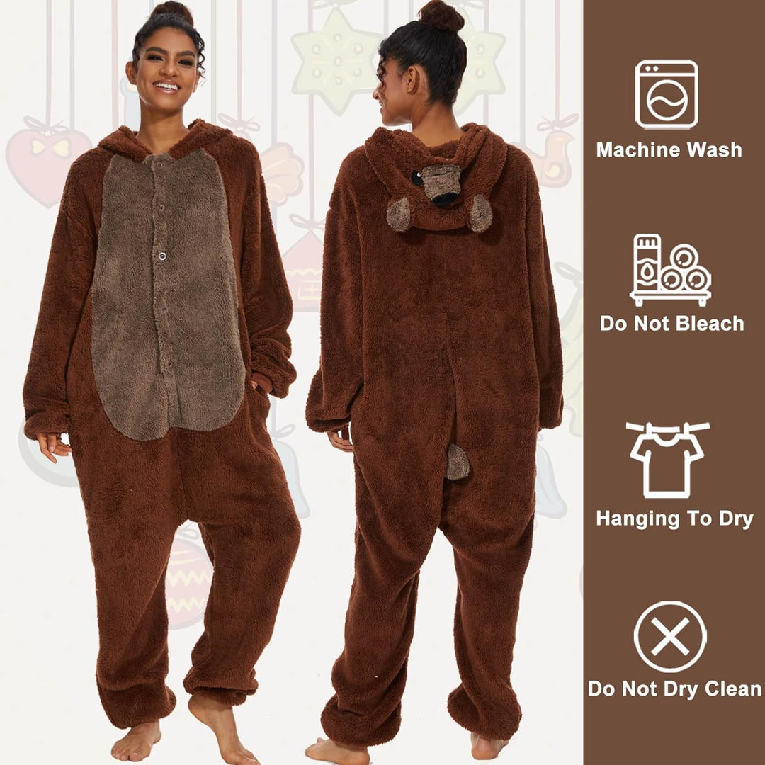LATH.PIN Pyjamas Jumpsuit Panda Unisex Erwachsene Tier Onesie Cosplay Halloween Karneval Kostüme Dam