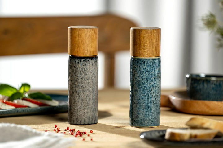 LEONARDO HOME Matera Gewürzmühle, 1 Stück, Pfefferstreuer mit Keramikmahlwerk, zeitloser Salzstreuer