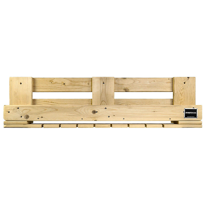 Schroth Home PALvino Weinregal – Palettenregal aus Holz – Schnapsregal für an die Wand – mit Vorrich