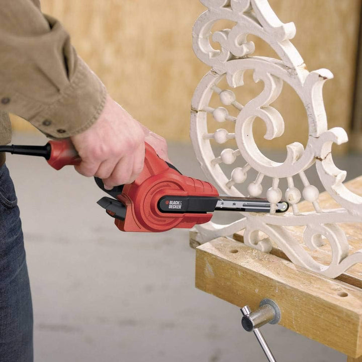 Black+Decker Bandschleifer KA900E mit Absaugung – Schleifmaschine für Holz, Metall, Stein, Gips, Ker