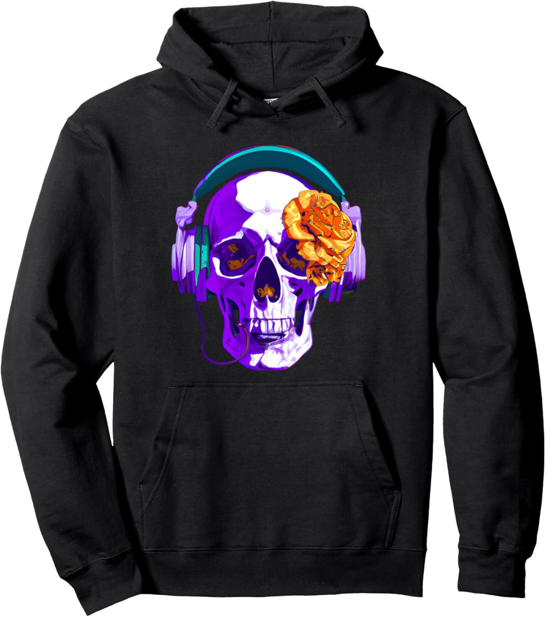 Cooler schöner Knochenkopf Schädel Halloween Pullover Hoodie