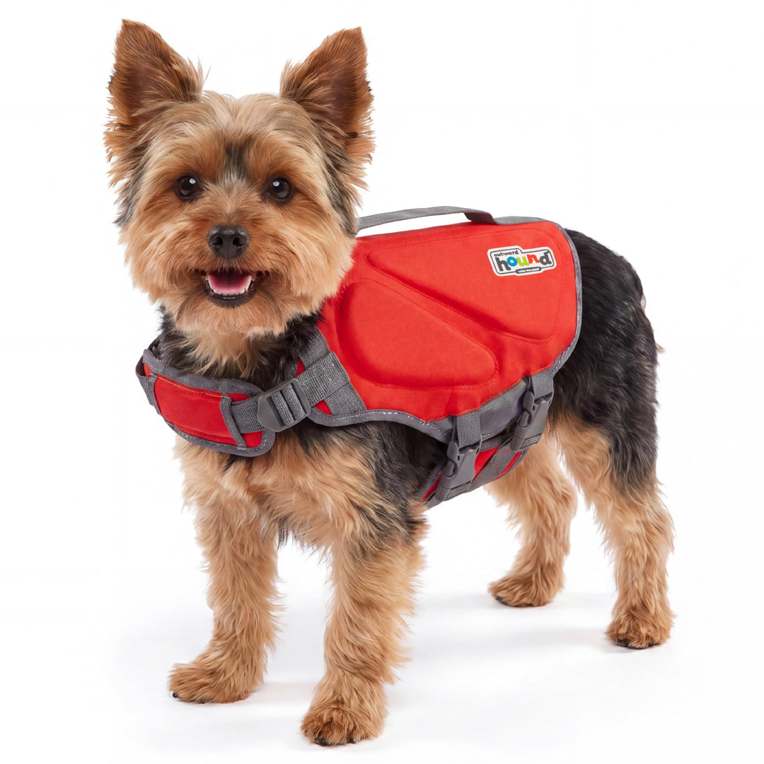 Outward Hound Dawson Swim Schwimmweste für Hunde, Grösse XS, Rot rot X-Small, rot X-Small