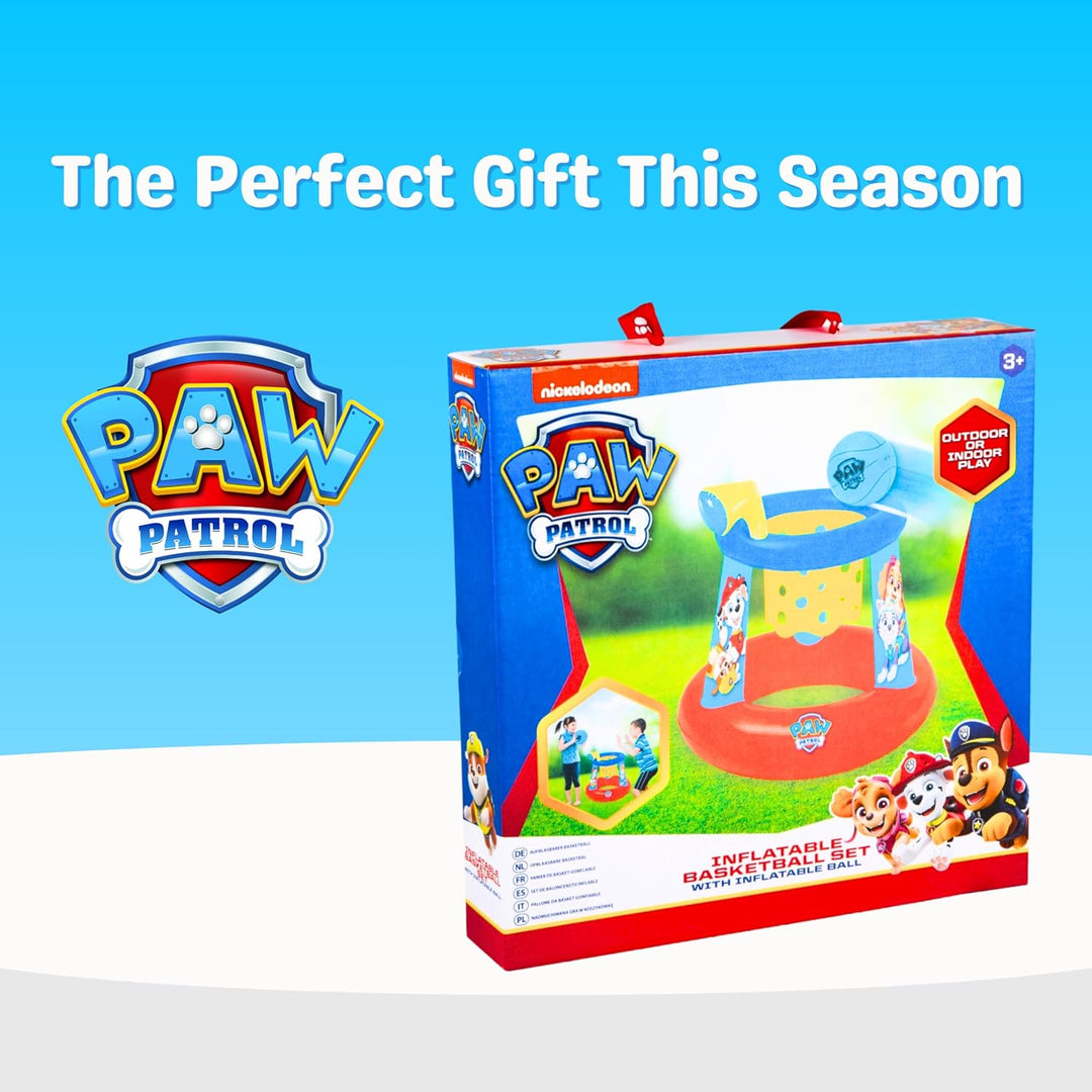 PAW PATROL Aufblasbares Basketballspiel, Outdoor Oder Indoor Spiel für Kinder, Sommerspielzeug, Kind