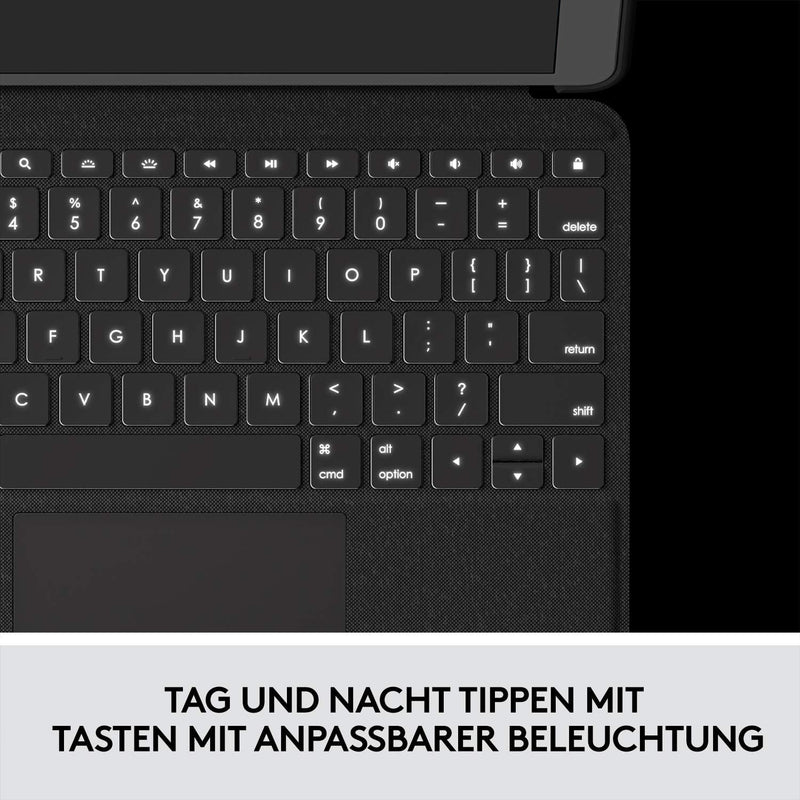 Logitech Folio Touch Hülle Tastatur, Trackpad und Smart Connector für iPad Air 4. Gen 5. Gen 2020, 2