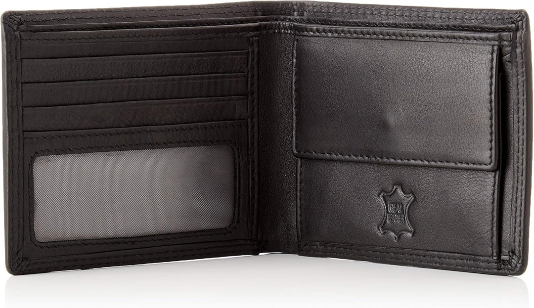 Fa.Volmer ® Leder Geldbörse Herren mit RFID-Schutz - extra-stabile Doppelnaht - 6 Fächer für Kreditk