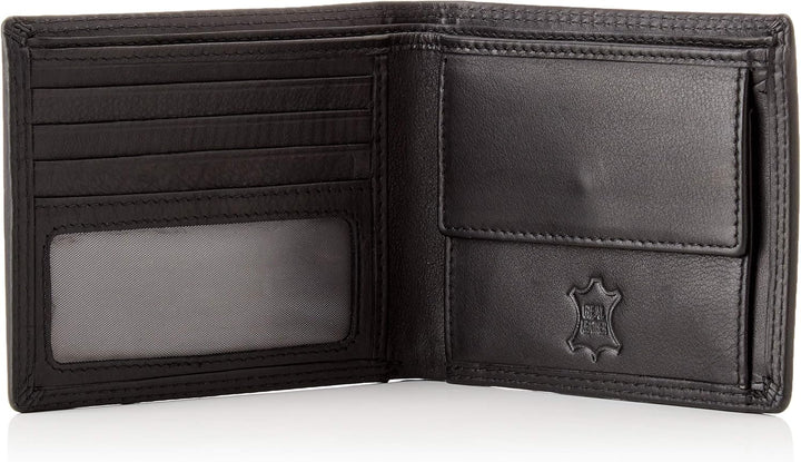 Fa.Volmer ® Leder Geldbörse Herren mit RFID-Schutz - extra-stabile Doppelnaht - 6 Fächer für Kreditk