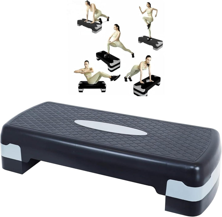 Steppbrett Fitness Aerobic Stepper Höhenverstellbar Step Bench Mit Stufen. Rutschfestes Trainingsger