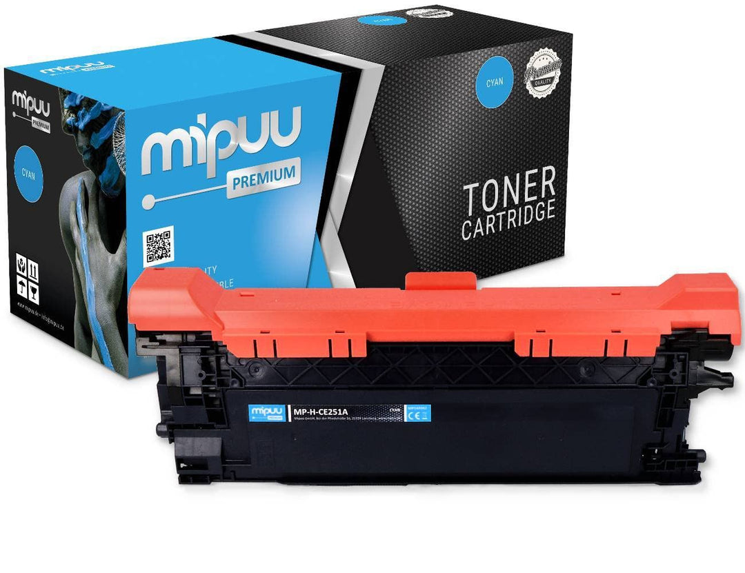 Mipuu Toner kompatibel für HP CE251A 504A Cyan für HP Color Laserjet CM3525 CM3525DN CM3525N CM3530