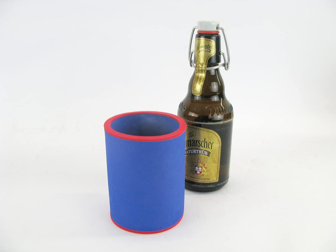 6X Blaue Getränkekühler - Bierkühler - Flaschenkühler für Kurze, Dicke 0,33L Bierflaschen aus bestem