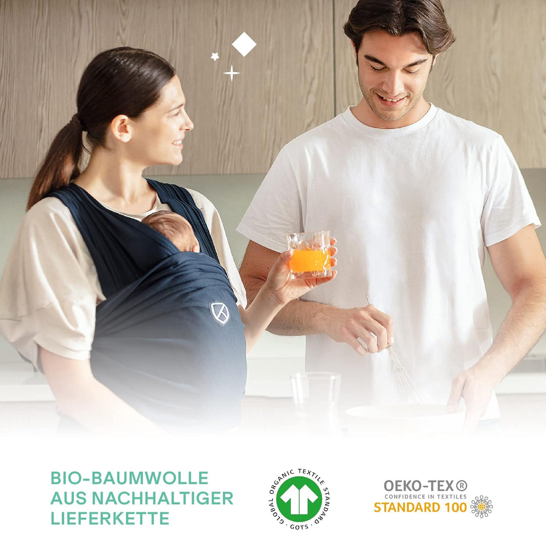 Koala Babycare Babytragetuch - Einfach anzuziehen - Elastisches Tragetuch bis zu 15 kg - Verstellbar