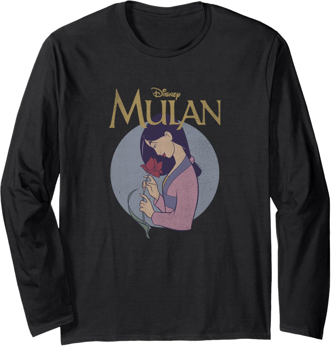 Disney Mulan Vintage Style Profile Logo C1 Langarmshirt