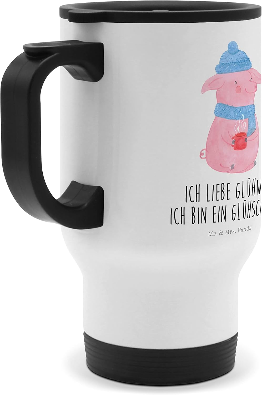 Mr. &amp; Mrs. Panda Thermobecher Glühschwein - Geschenk, Nikolaus, Weihnachtsdeko, Tasse zum Mitnehmen,