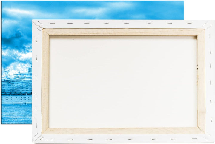 deyoli malerisches Kreuzfahrtschiff Format 80x60 Effekt: Monocrome Blau als Leinwandbild, Motiv fert