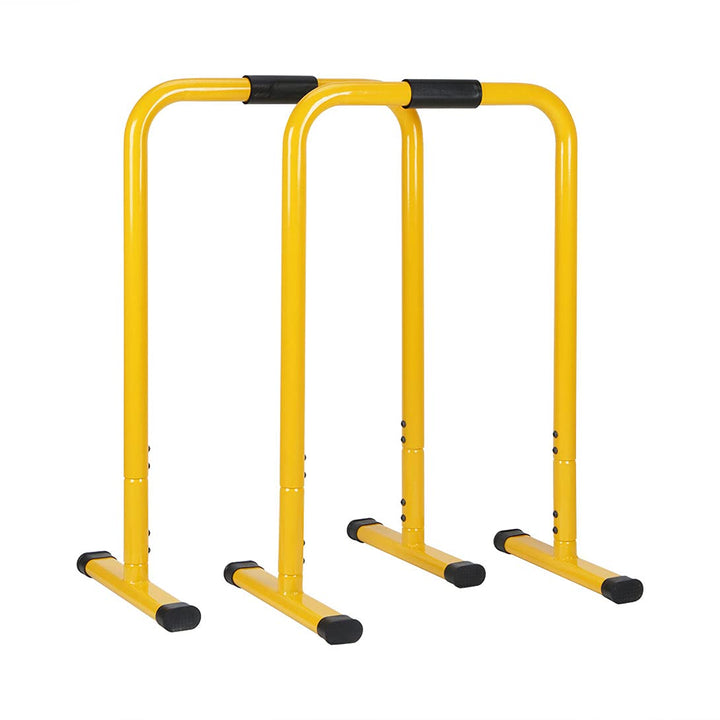 JH Verstellbar 76-90 * 61 * 38 cm Fitness Equalizer Dip Station Krafttraining Liegestütz belastbar a