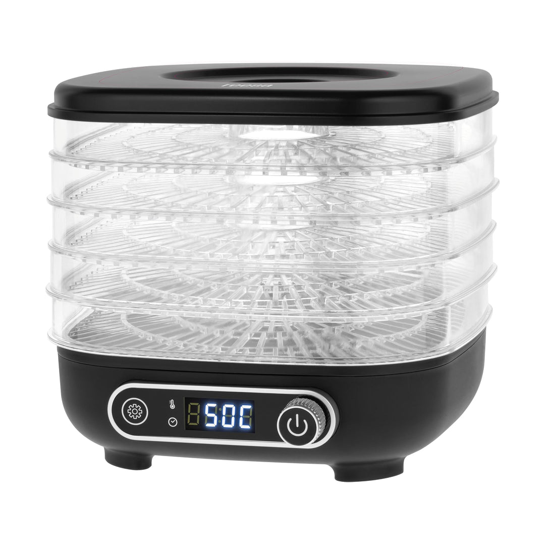 Teesa Pilztrockner Gemüse Obst Leistung 300W 5 Klar Sit LCD Display Thermokreislauf Temperaturregelu