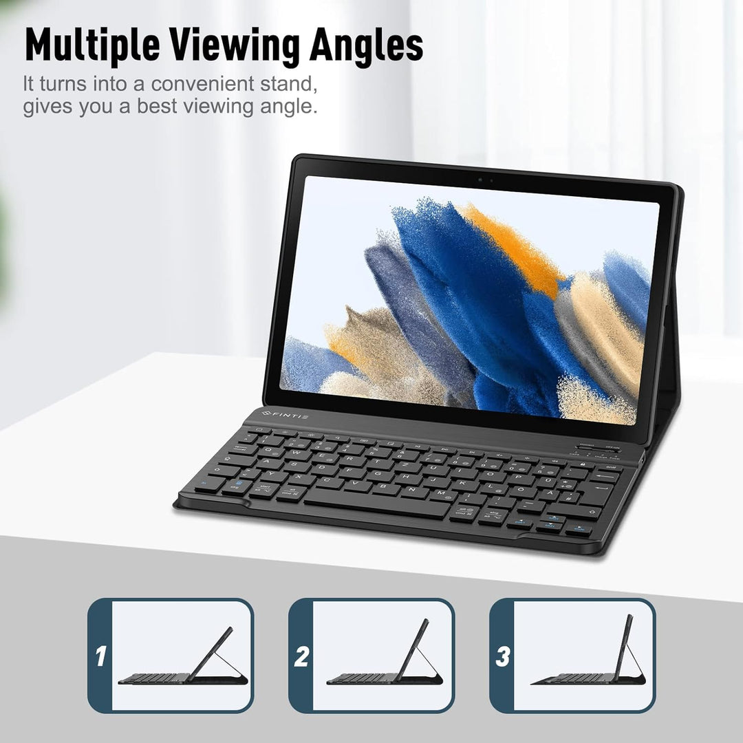 Fintie Tastatur Hülle für Samsung Galaxy Tab A8 10.5'' 2022/2021 SM-X200/X205, Soft TPU Rückseite Ge